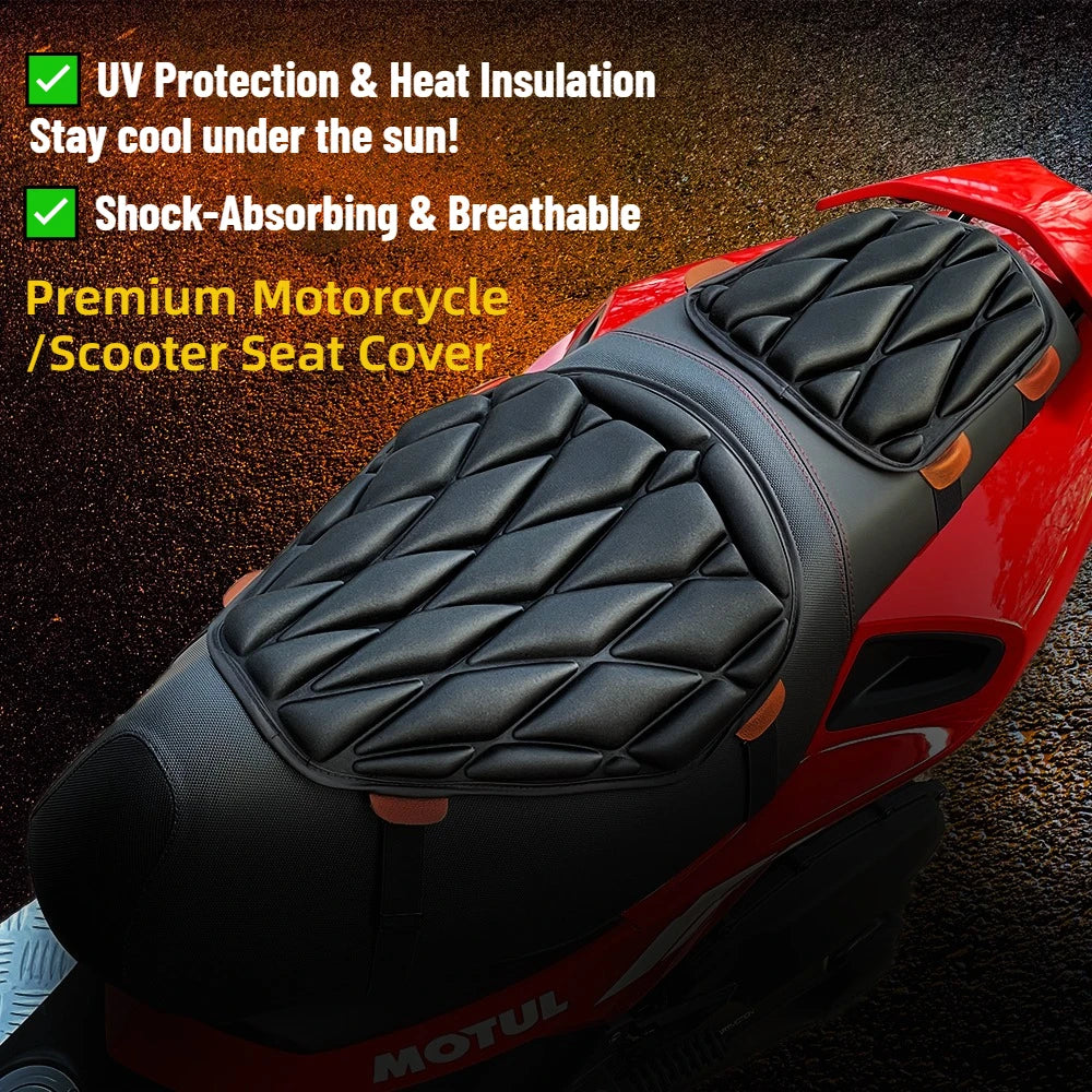 Motorcycle Seat Cover 3D Comfort Air EVA Cushion Waterproof UV Heat Interior