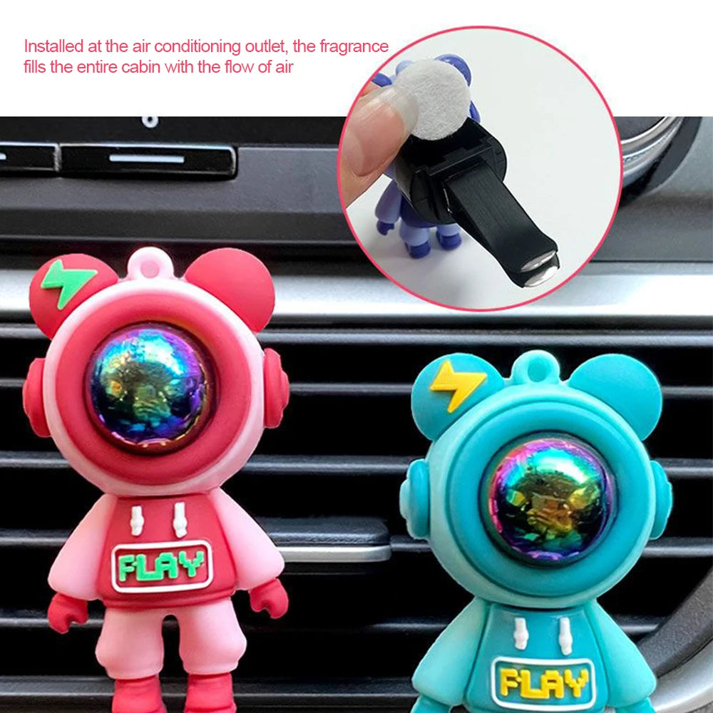 Car Air Outlet Perfume Clip Cartoon Astronaut Freshener Conditioning SUV Truck