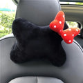 Bestseller Cute Bowknot Car Headrest Neck Pillow Universal Plush Seat Belt