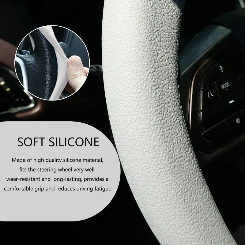 Car Steering Wheel Cover Universal for Round & D-Shaped 32cm Wheels Comfort Grip
