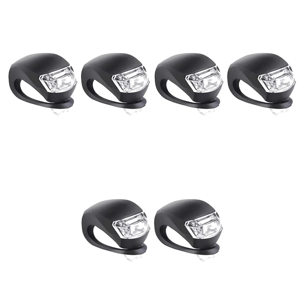 2-10pcs LED Silicone Bicycle Front Rear Light Set 3 Modes Waterproof MTB Mountain Road Bike Cycling Headlight Tail Warning Lamp