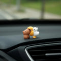 Cute Cartoon Capybara With Duck Mini Car Dashboard Ornament No Eating Colleagues Premium Automotive Accessory