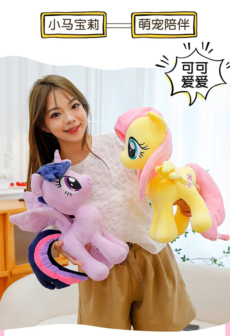 New My Little Pony Plush Doll Anime Twilight Sparkle Fluttershy Pinkie Pie Premium Automotive Accessory