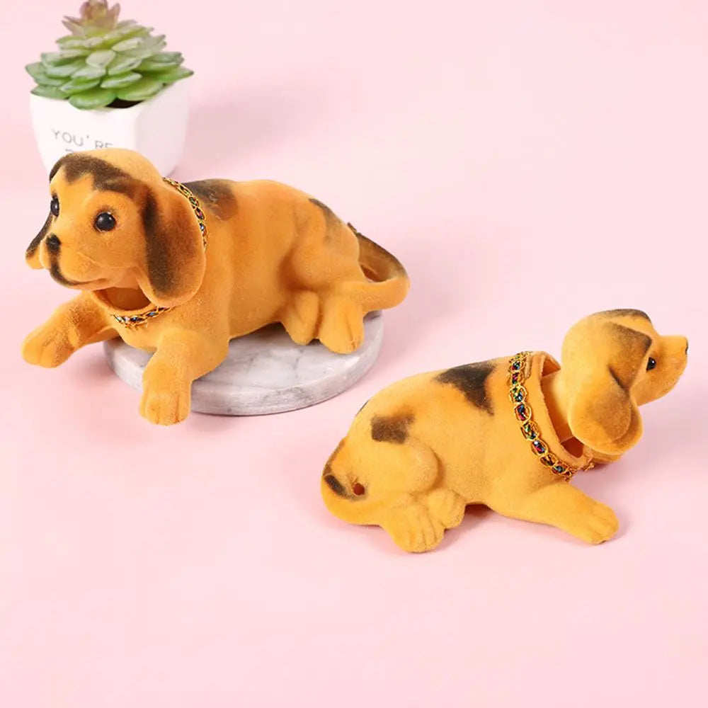Car Ornaments Shaking Head Dog Doll Dashboard Toys Cute Nodding Puppy Auto Premium Automotive Accessory