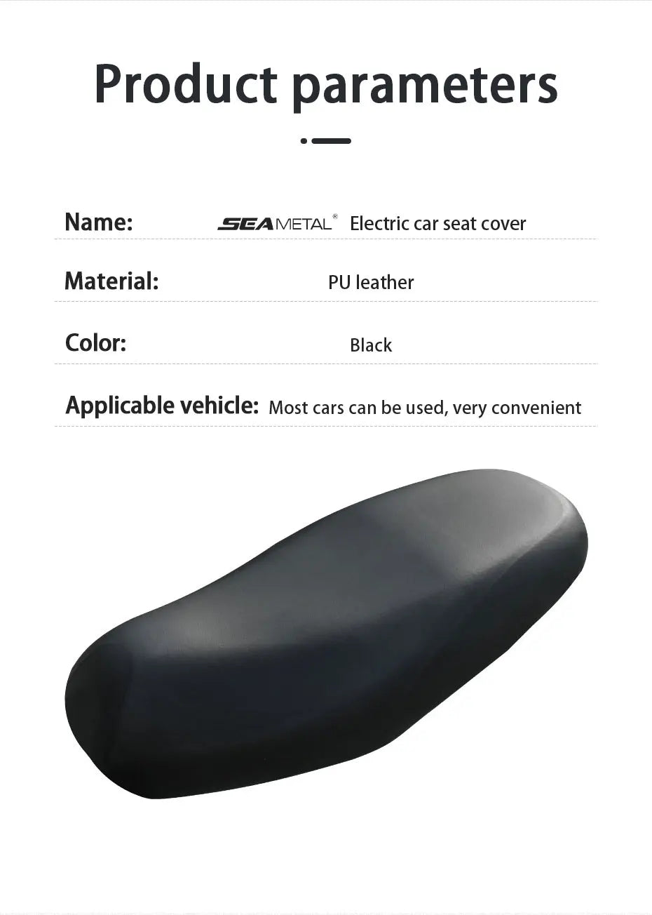 SEAMETAL Motorcycle Seat Covers Autocycle Cushion Waterproof Pu Leather Interior