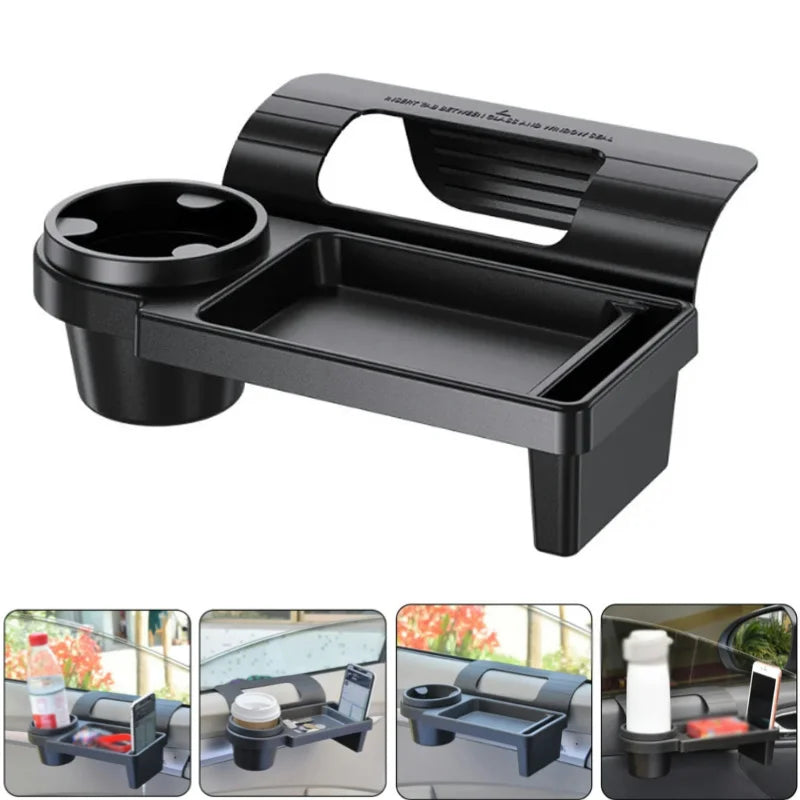 Car Cup Stand Phone Holder Mount Tray Side Door Window Storage Barrel Pocket
