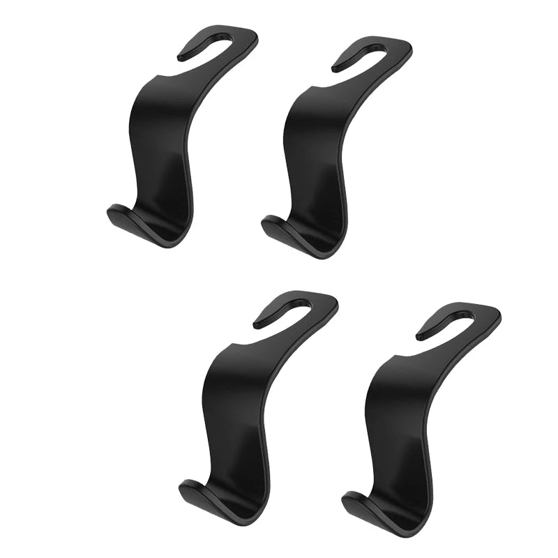 4Pcs Carbon Fibre Hook Car Seat Headrest Auto Back Organizer Hanger Interior