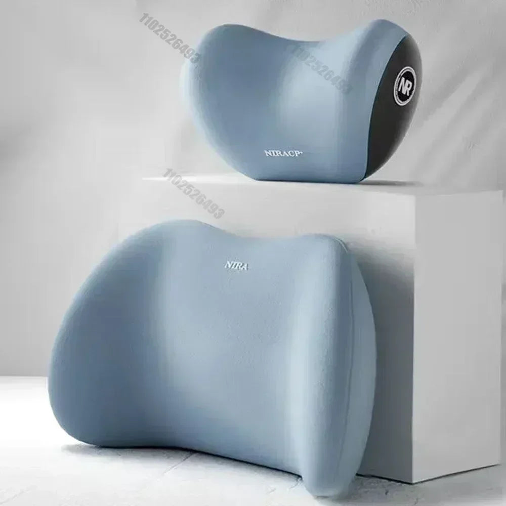 Car Headrest Lumbar Support Shoulder Pillow Memory Cotton Waist Interior