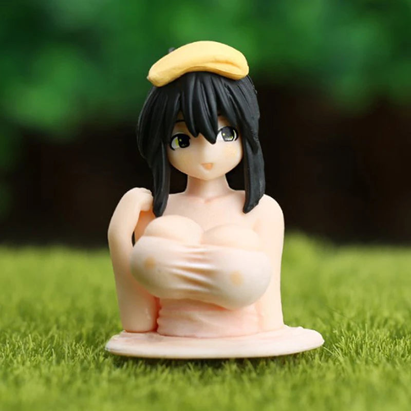Interior Car Dashboard PVC Decorations Widget Sexy Anime Doll Chest Shaking Premium Automotive Accessory