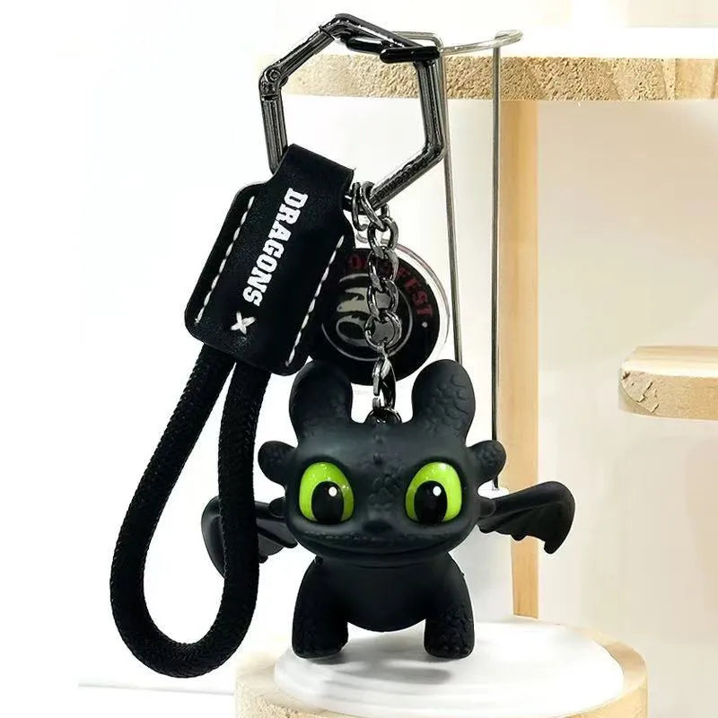 Genuine Cute Glowing Toothless Car Interior Ornament, Night Fury Wings Can Move Premium Automotive Accessory