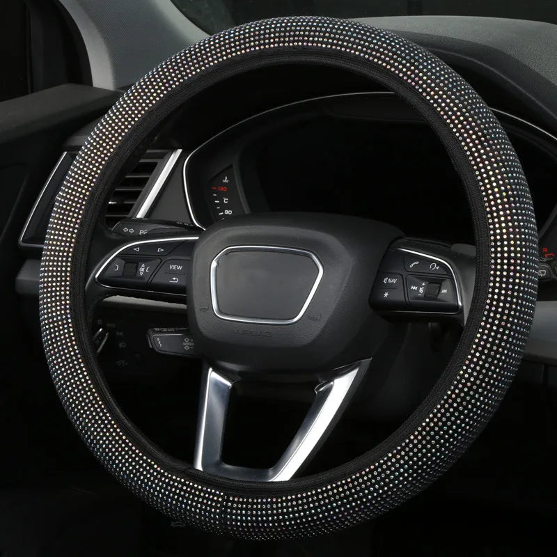 Crystal Steering Wheel Cover Bling Diamond Car Steering Wheel Cover