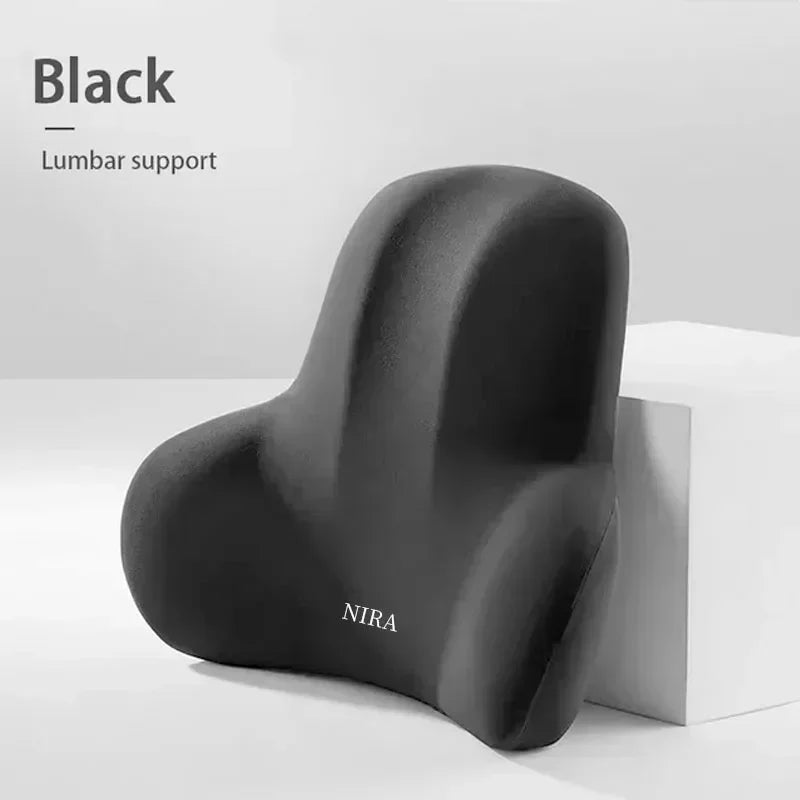 Ergonomic Car Headrest and Lumbar Support Set Memory Foam Neck Cushion Interior