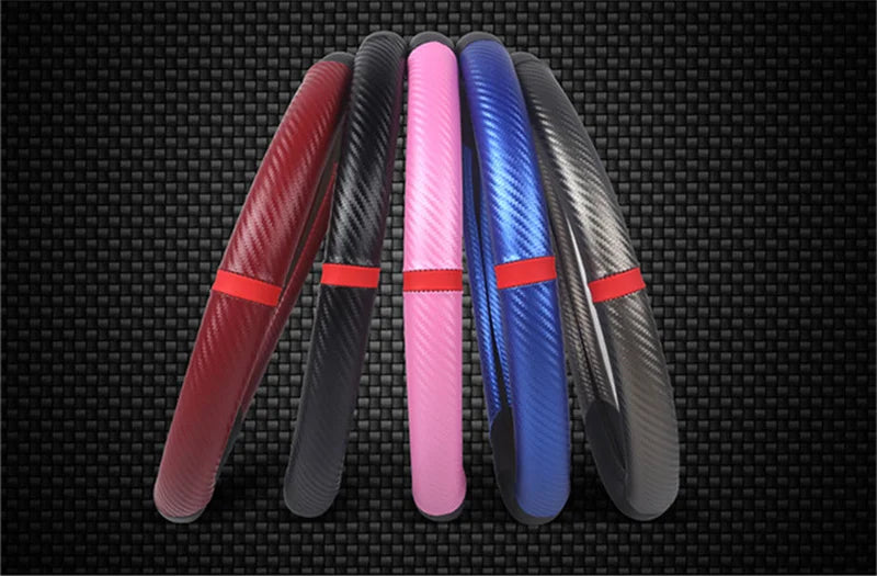 Universal D Shape Car Steering Wheel Cover Breathable Anti Slip Car Decoration