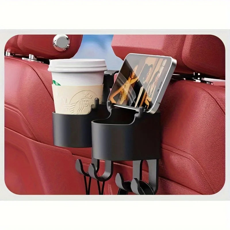 1/2 Multifunctional car storage rack with hooks Cup holder and box Bracket Stand