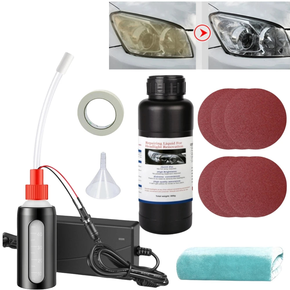 Polymer Kit Chemical Polish Liquid Headlights Liquid Evaporator Atomizing Cup Chemical Repair Headlight Polish Varnish For Car