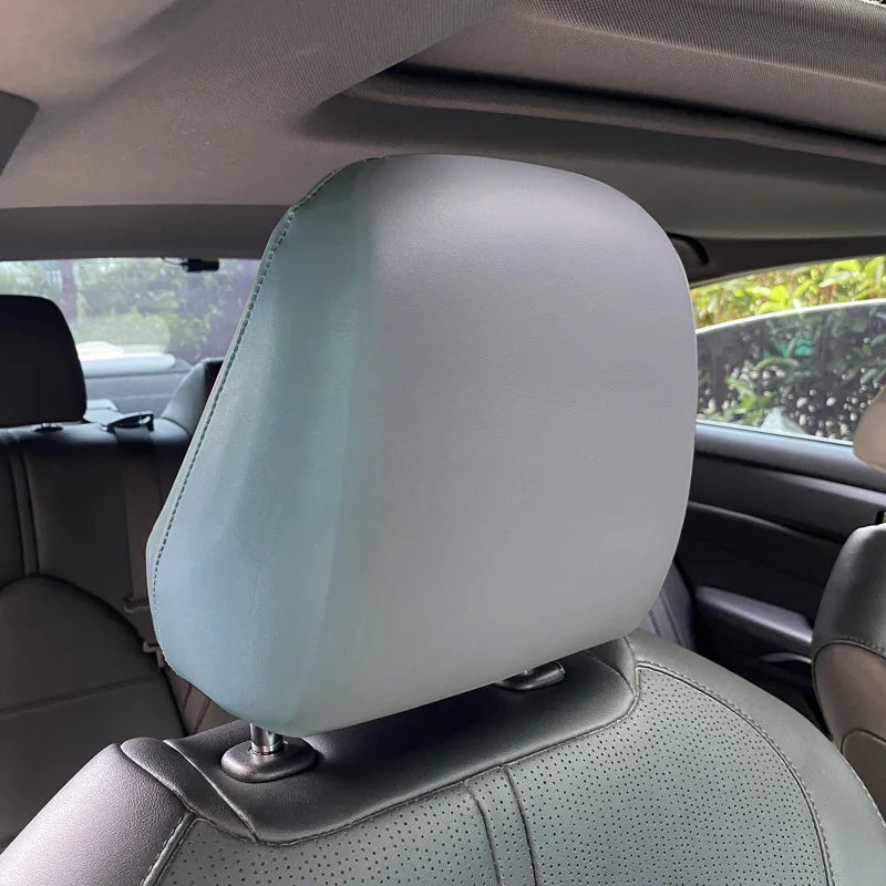 Universal Leather Car Headrest Cover Elastic Waterproof Dustproof Seat