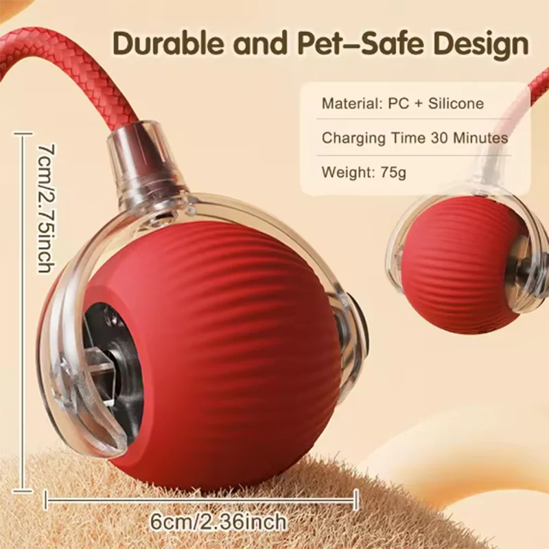 Cat Chaser Toy teasing cat balls and self-exciting cat sticks and ticks and resistant to wear and bite pet toys