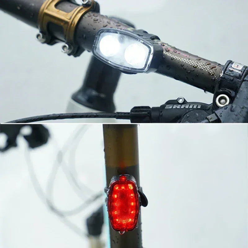 Cycling Bicycle Front Rear Light Set Bike Type C Rechargeable Flashlight Light MTB Waterproof Taillight LED Lantern Bike Parts