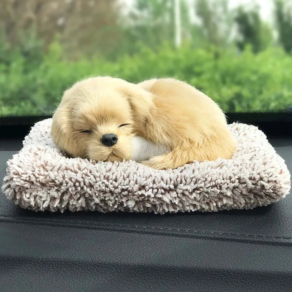 Car Dashboard Ornaments Decor Cute Simulation Plush Cats Dogs Toy Automobiles Premium Automotive Accessory
