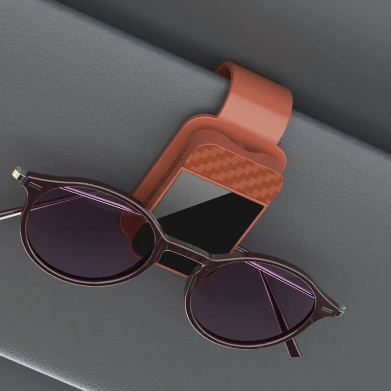 Car Sun Visor Sunglasses Clip Holder Stable Eyeglasses Hanger Card Ticket