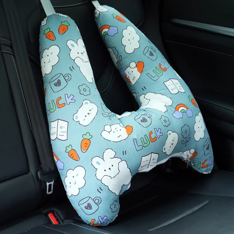 Car Headrest Sleeping Tool Seat Cushion Back Neck Pillow Washable Interior