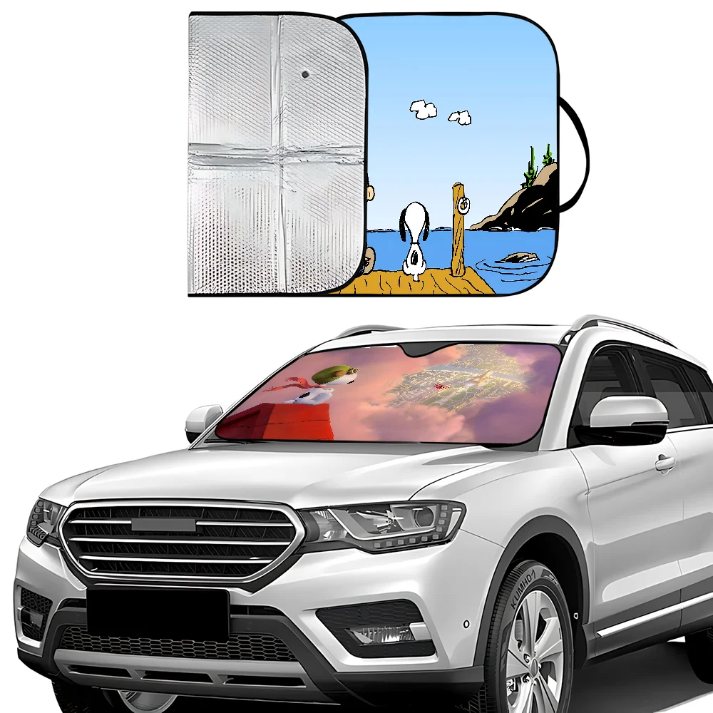 Snoopyes Cartoon Cute Car Sun Shade Windscreen Front Window Visor 70x130 cm