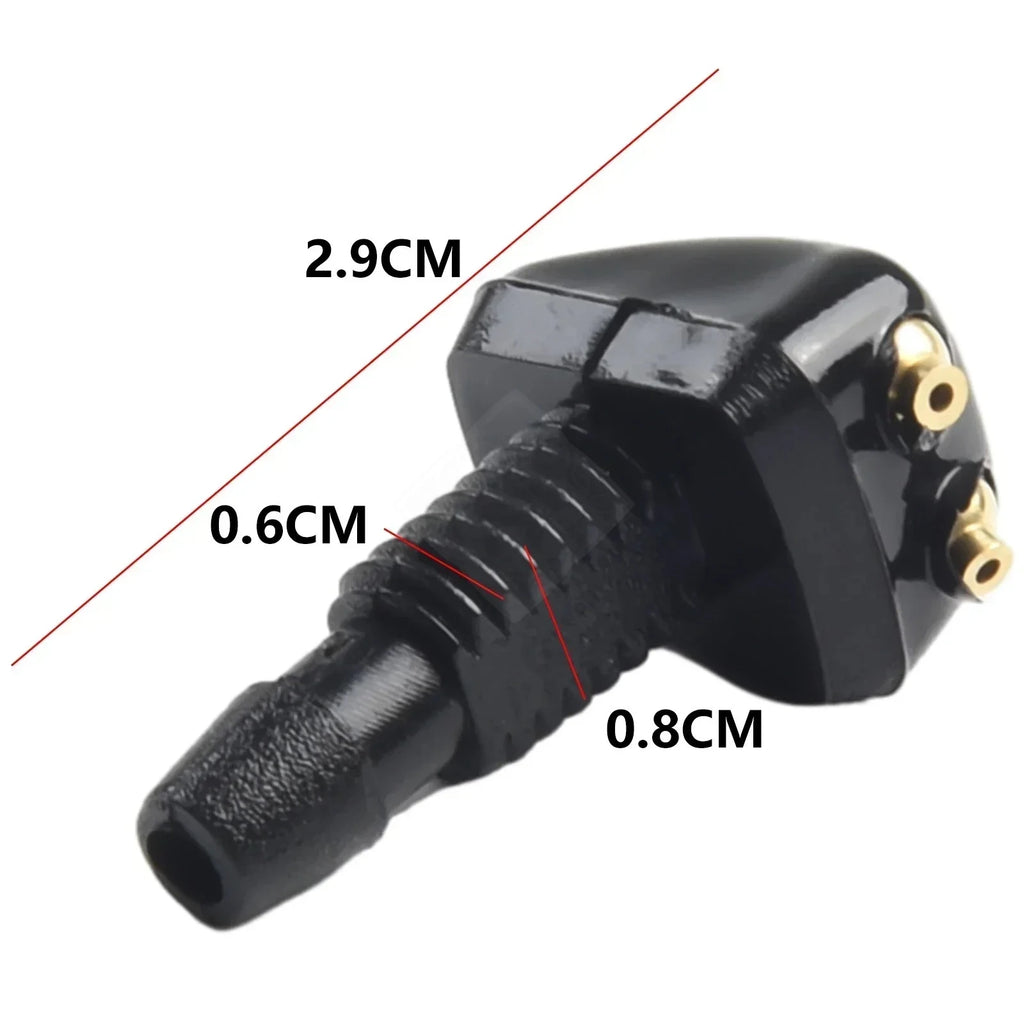 Sale 2Pcs Car Windshield Wiper Washer Spray Nozzle Fits Most Models Dual Holes Premium Automotive Accessory