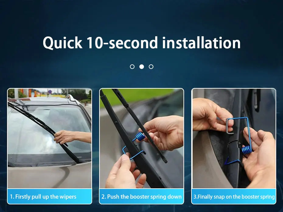 Universal Wiper Blade Pressure Enhancer – Spring Steel Refit Strip for Better Premium Automotive Accessory