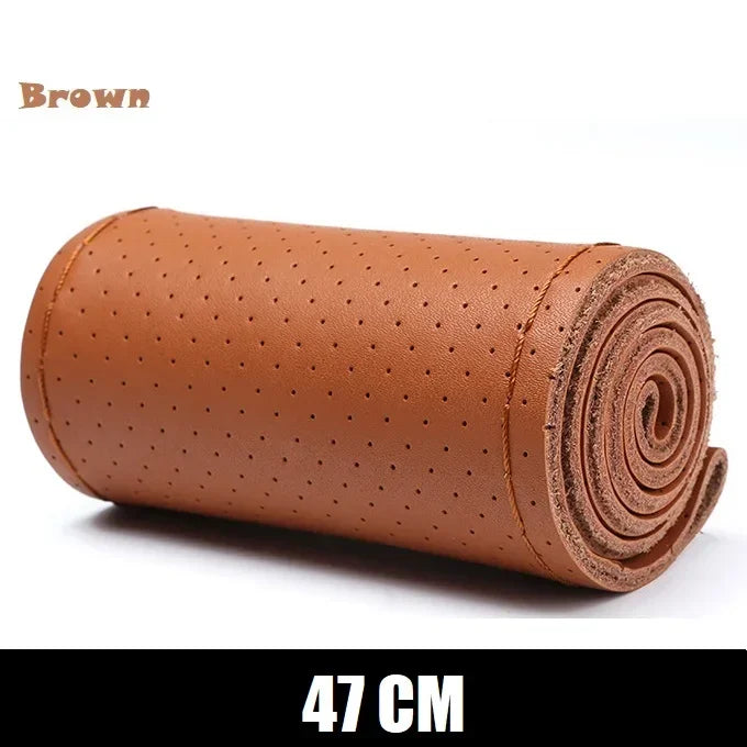New Steering Wheel Cover Truck Handle Cover 42CM 45CM 47CM 50CM Braid Leather