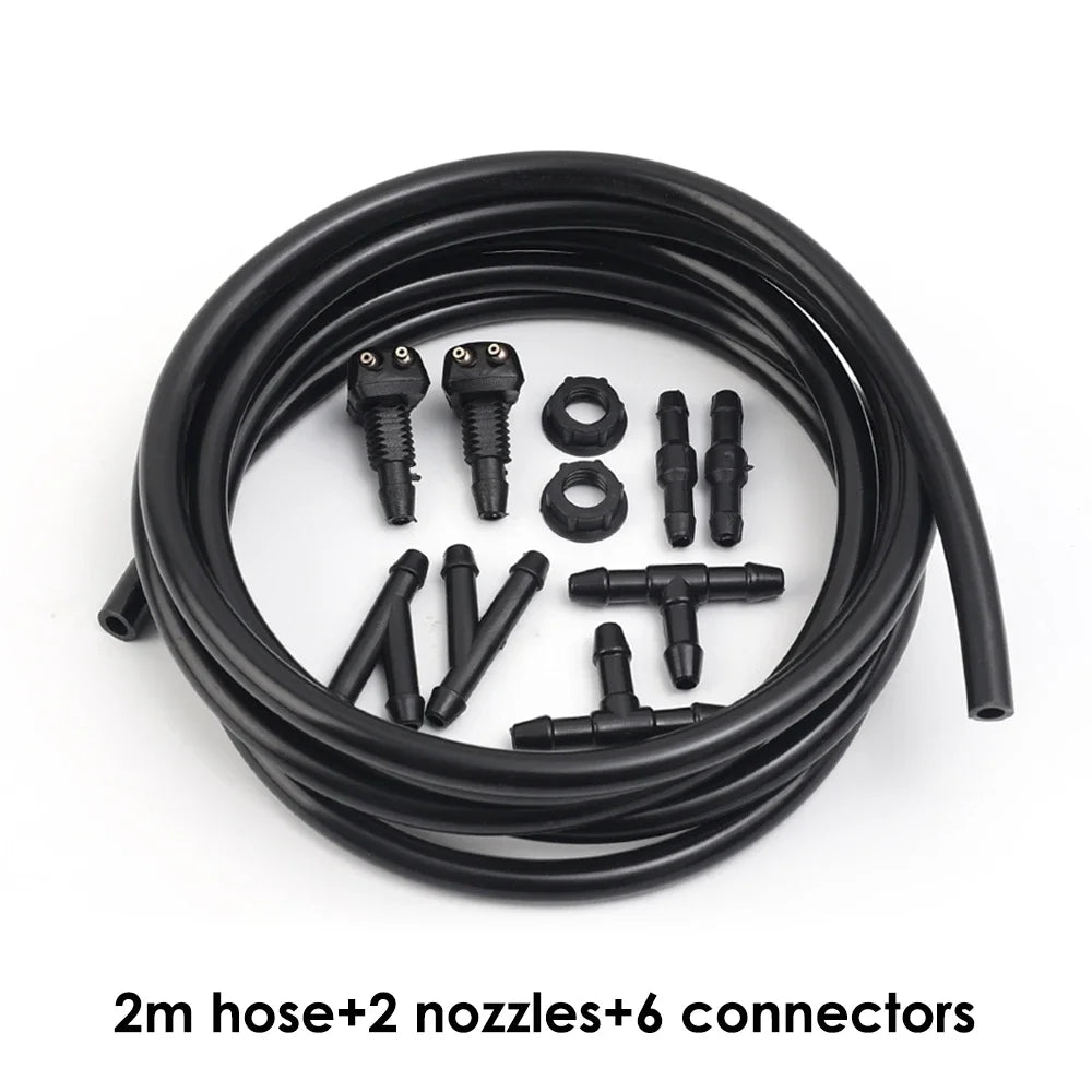 Car Auto Windshield Washer Hose Wiper Blade Pipe Jet Spray Nozzle Water Fluid Premium Automotive Accessory
