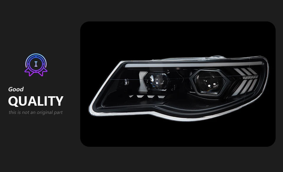 AKD Head Lamp for VW Touareg LED Headlight 2007-2010 Headlights Touareg DRL Turn Signal High Beam Angel Eye Projector Lens