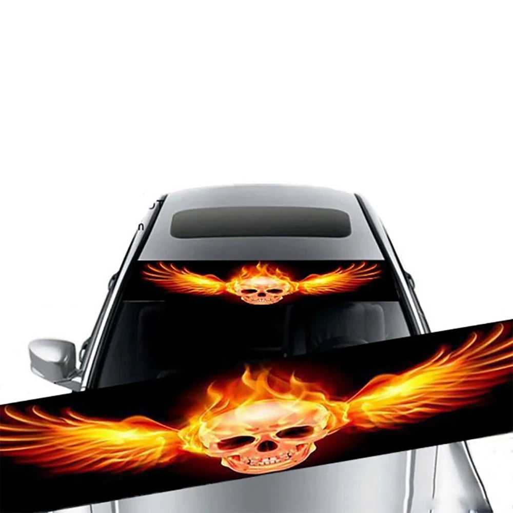 Car Sunshade Stickers Auto Front Windshield 3D Vinyl Film Rear Gear Sunshade
