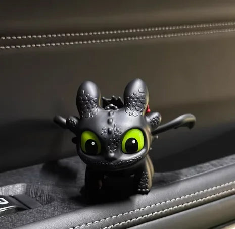 Genuine Cute Glowing Toothless Car Interior Ornament, Night Fury Wings Can Move Premium Automotive Accessory