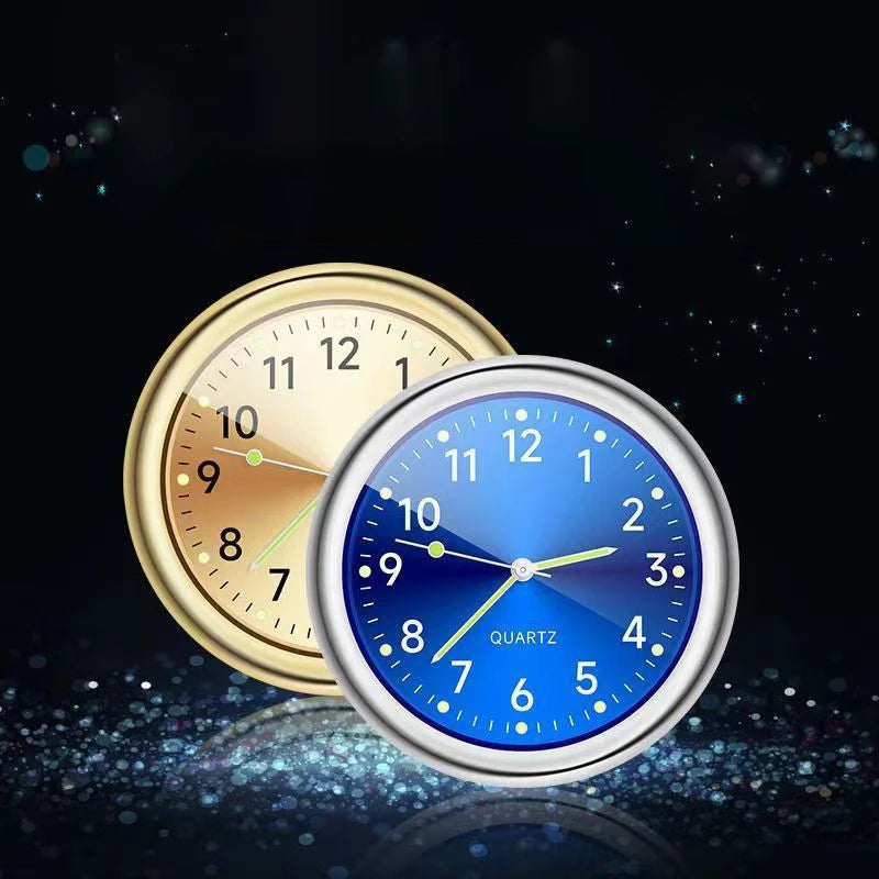 Automobile Clock Dashboard Car Interior Decor Portable Mini Decoration Luminous Premium Automotive Accessory