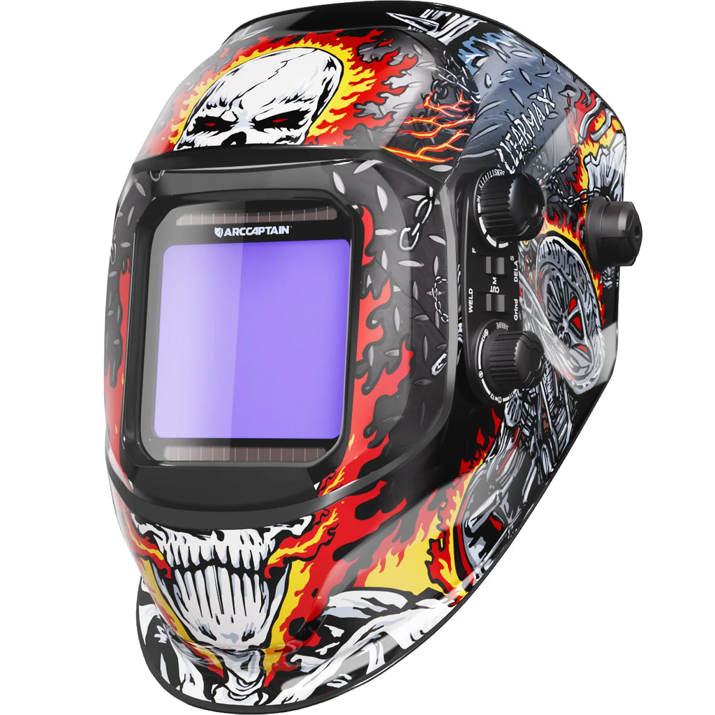 ARCCAPTAIN Welding Helmet Welder Mask Large View True Color Solar Power Auto Darkening Welding Mask For Arc MIG TIG Welder Cut