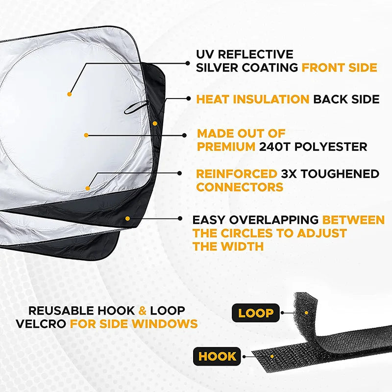 Truck Windshield Sunshades Cover Foldable Sun Shade Umbrella Sunblind ForT ruck