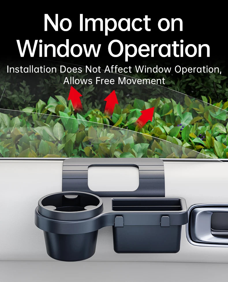 Car Cup Stand Phone Holder Mount Tray Side Door Window Storage Barrel Pocket