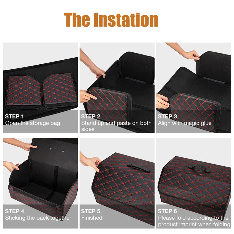 Car Trunk Organizer Box Large Capacity Auto Multiuse Tools Storage Bag SUV Truck