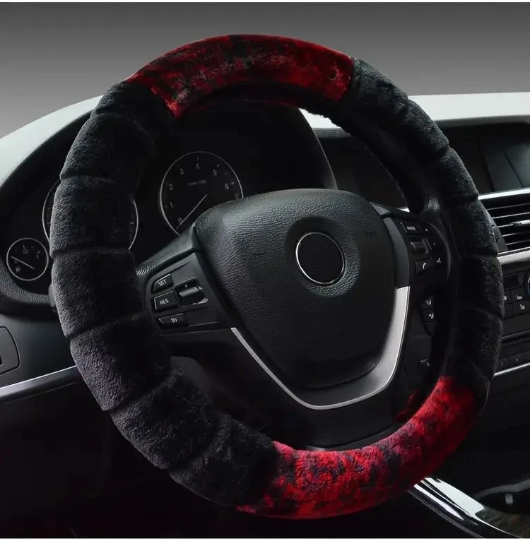Steering Wheel Cover - Warm & Cozy Fuzzy 15 Inch Universal Protector