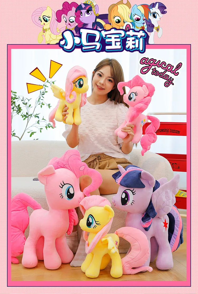 New My Little Pony Plush Doll Anime Twilight Sparkle Fluttershy Pinkie Pie Premium Automotive Accessory