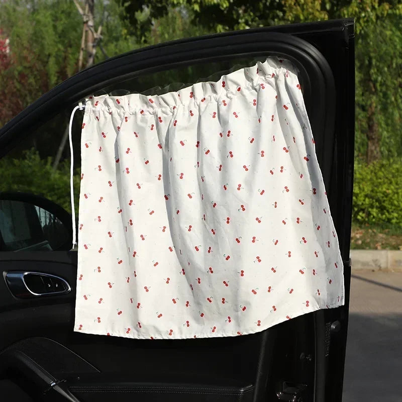 Suction Cup Curtain Shade Car Window Sunshade Cover Cartoon Universal Side
