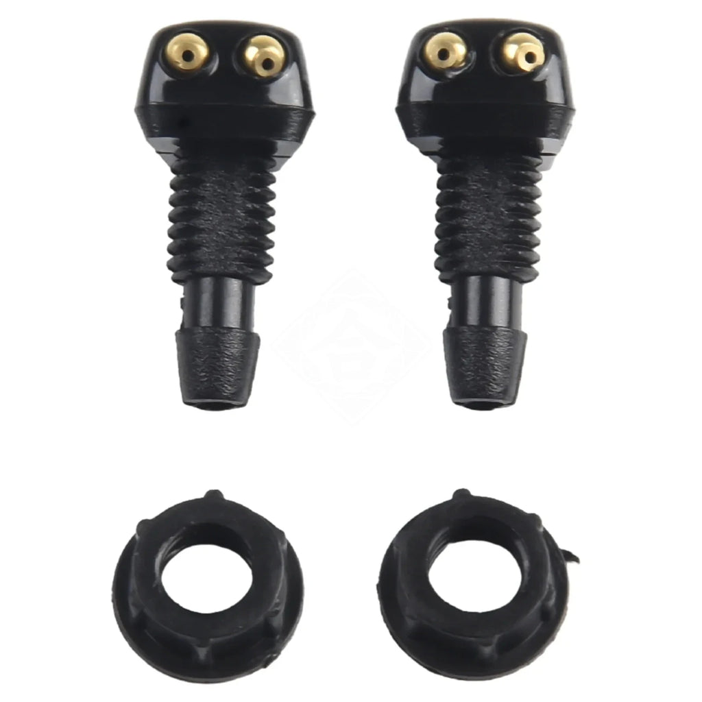 Sale 2Pcs Car Windshield Wiper Washer Spray Nozzle Fits Most Models Dual Holes Premium Automotive Accessory