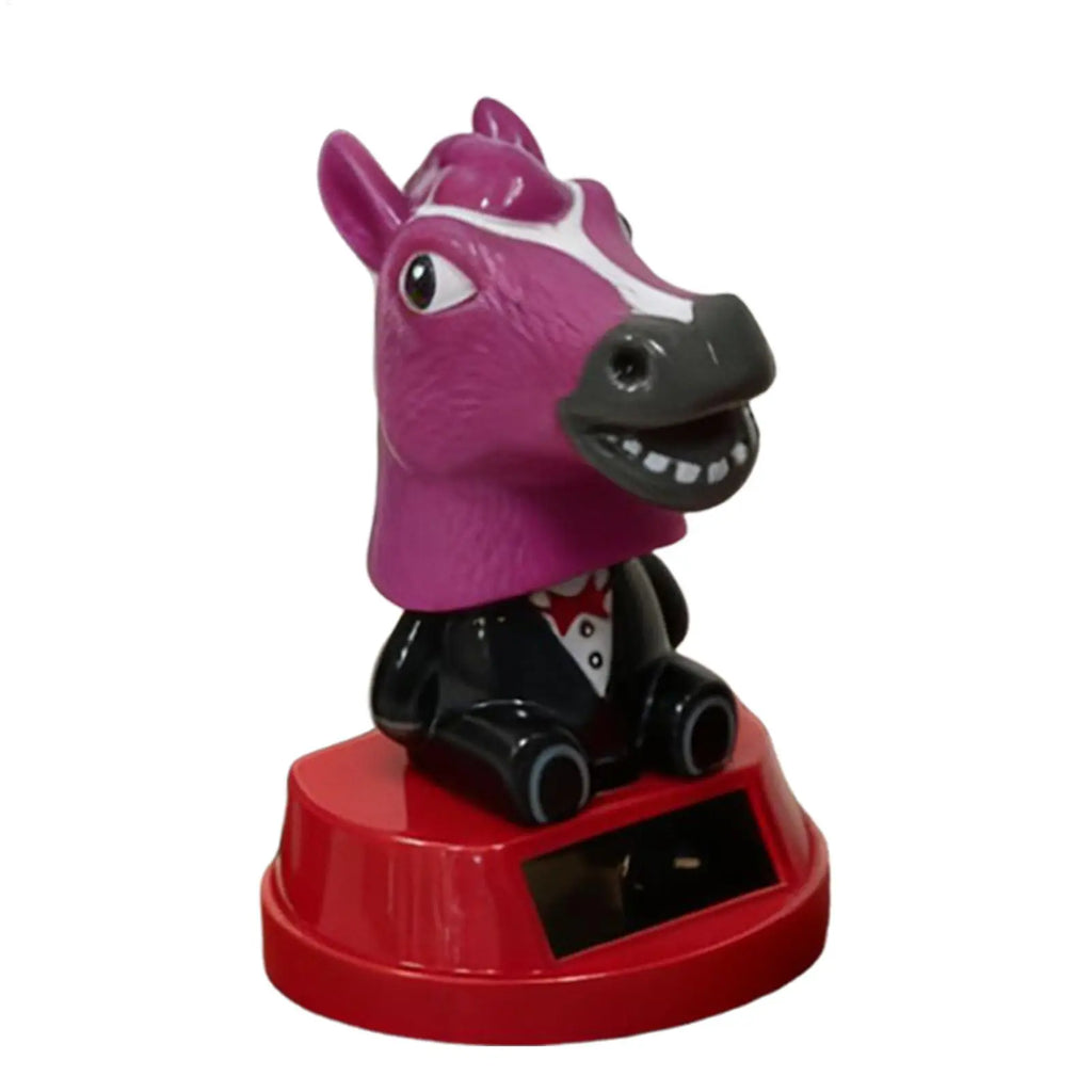 Car Ornament Solar Bobblehead Doll horse Shape Gift Creative Interior Supplies Premium Automotive Accessory