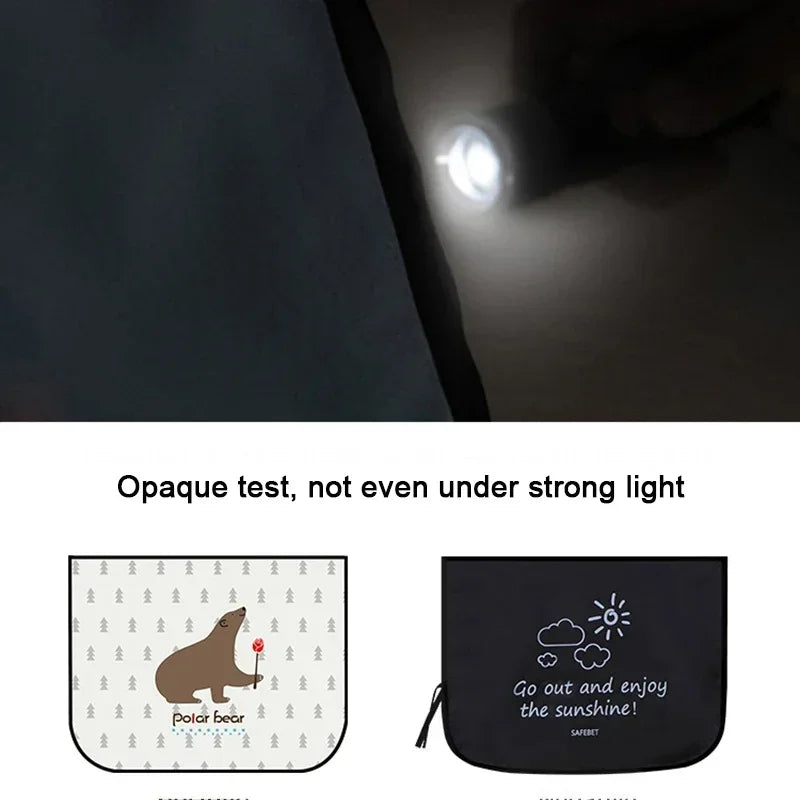 Cartoon Universal Side Window Sunshade UV Protection For Baby Children Car