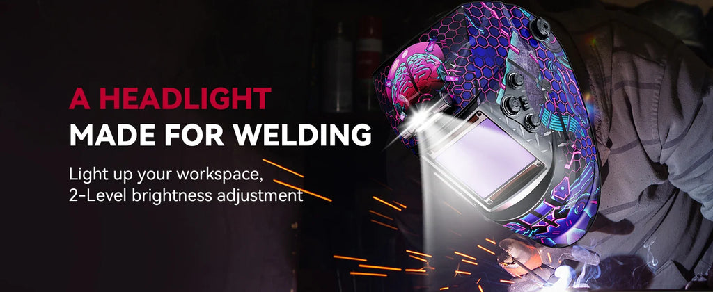 ARCCAPTAIN Welding Mask 4 Arc Sensor Auto Darkening Welding Helmet Large Viewing 3.94" x 3.66" TRUE Color 1/1/1/1 Welder Hood