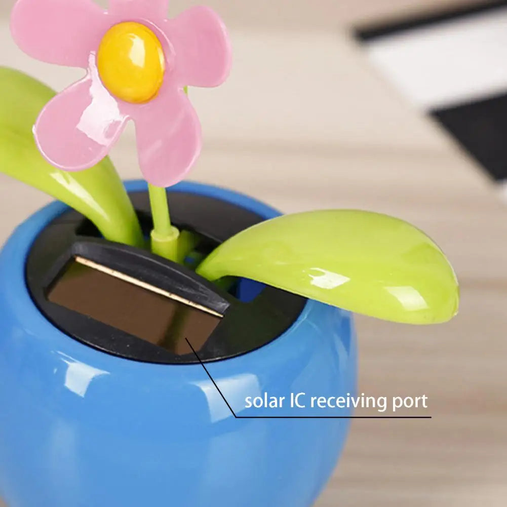 Fashion Car Ornament Solar Powered Cartoon Vibrant Ornamental Gifts Automobile Premium Automotive Accessory