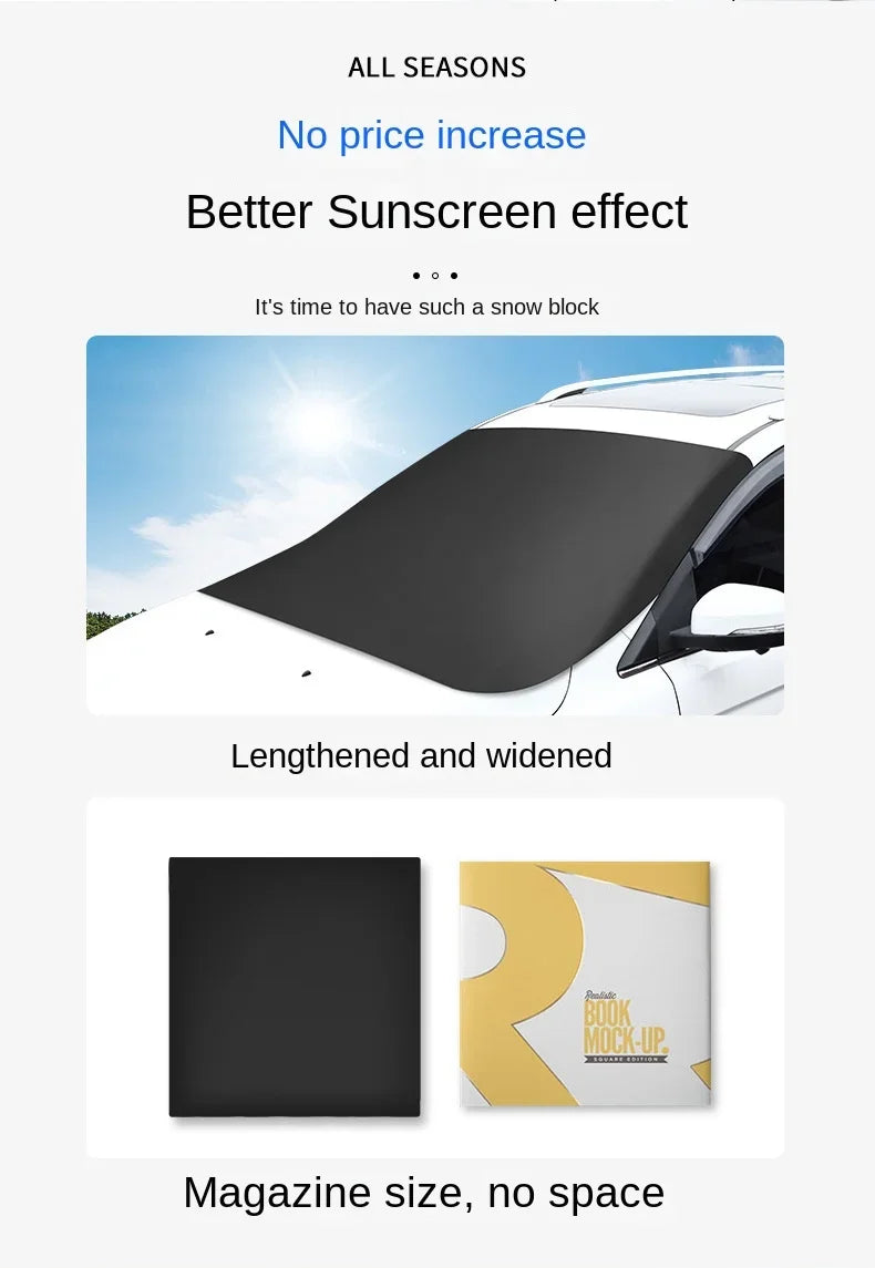 Car Magnetic Snow Shield Winter Front Windshield Cover Anti-frost Sun Protection