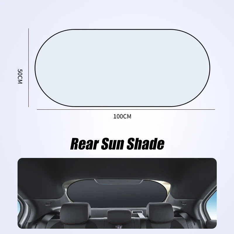 UV-Reflective Car Sun Shade Cover Rear Windshield Sun Protection Sunshade