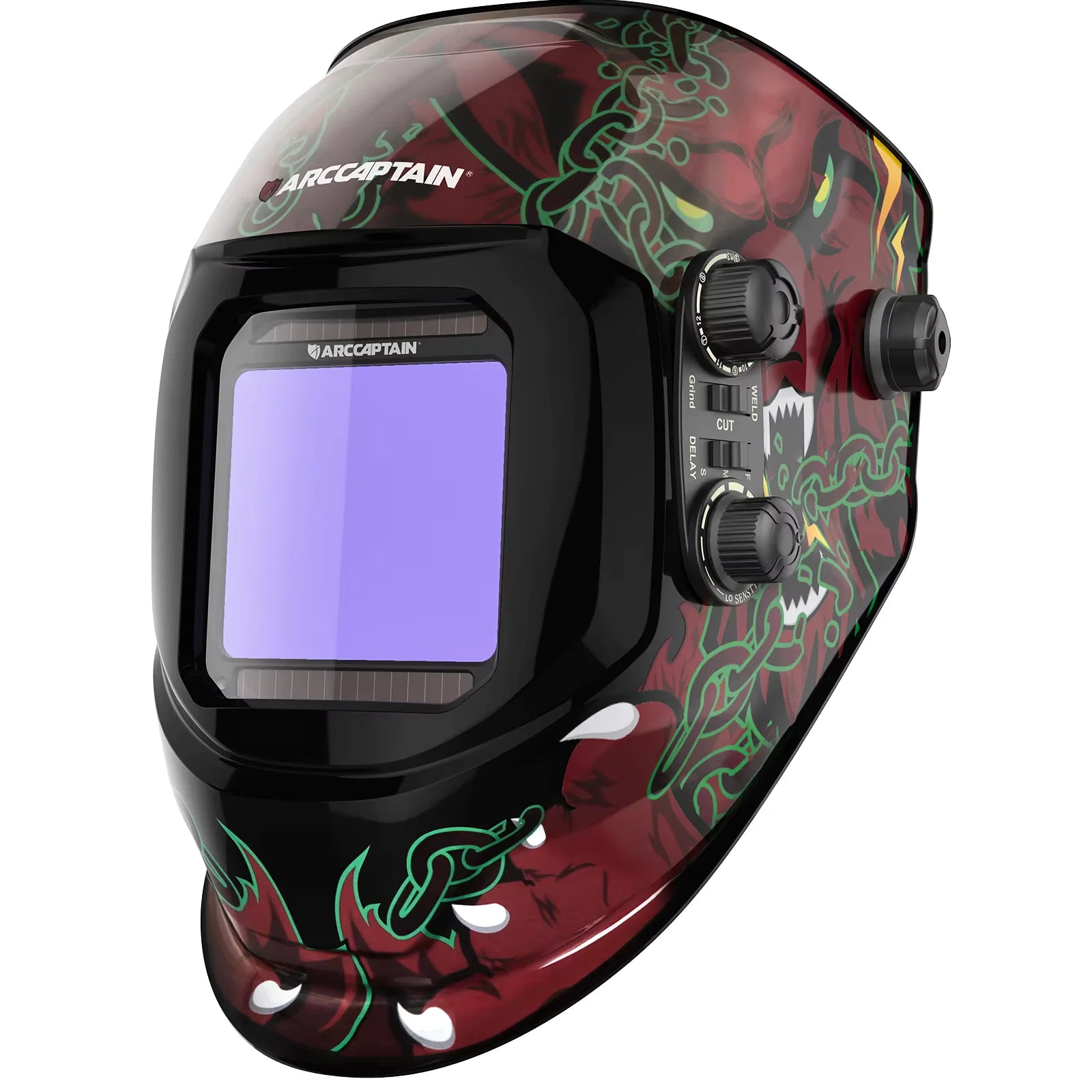 ARCCAPTAIN Welding Helmet Welder Mask Large View True Color Solar Power Auto Darkening Welding Mask For Arc MIG TIG Welder Cut
