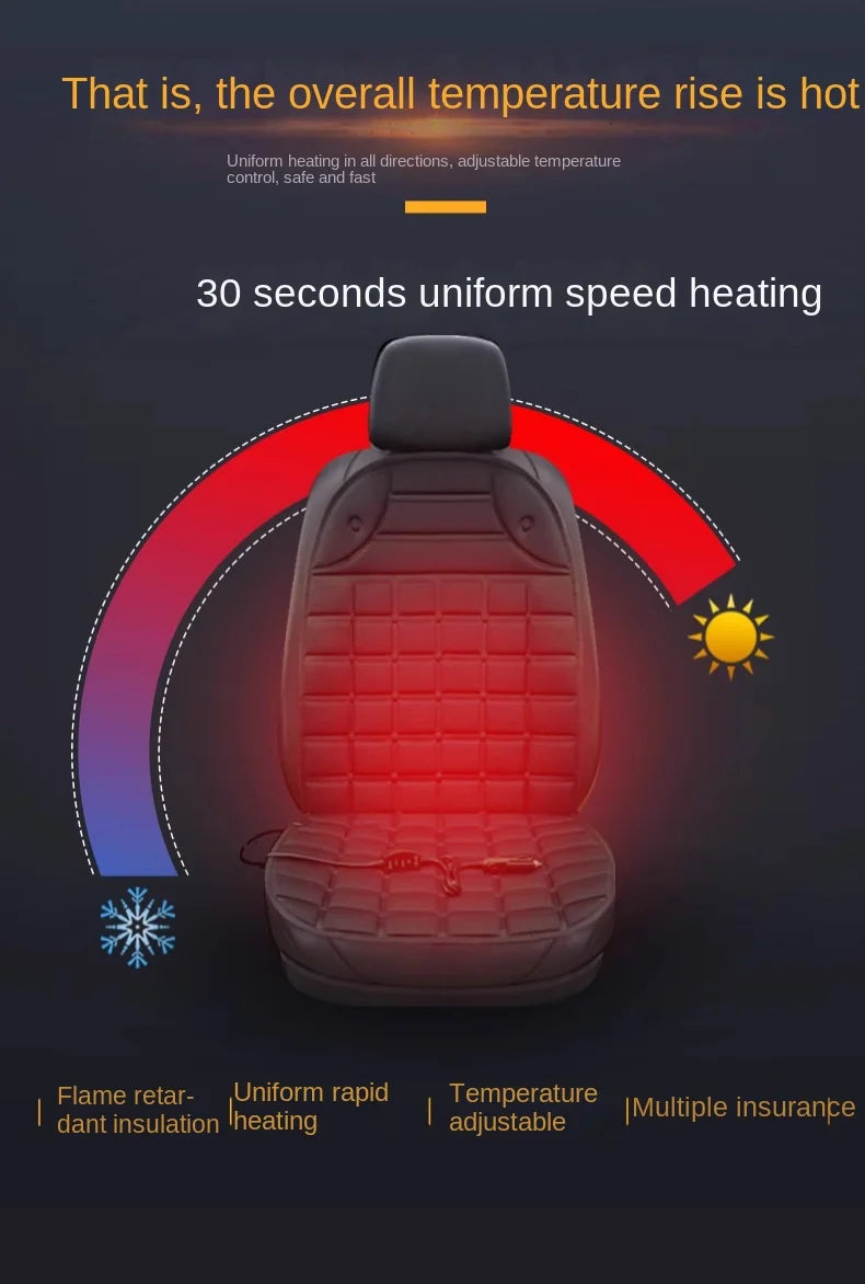 Car black heating seat cushion winter electric quick Interior Protector Auto Veh